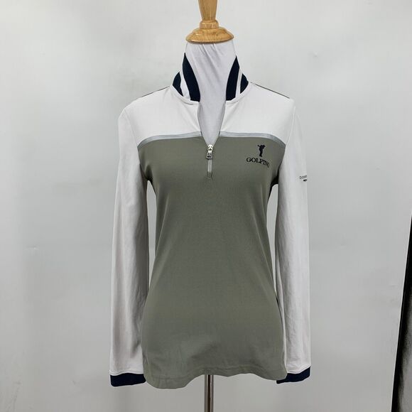 Golfino Sweatshirt Womens 6 Multi Quarter Zip Long Sleeve Golf Performance *Logo - Picture 2 of 12